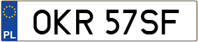 Trailer License Plate